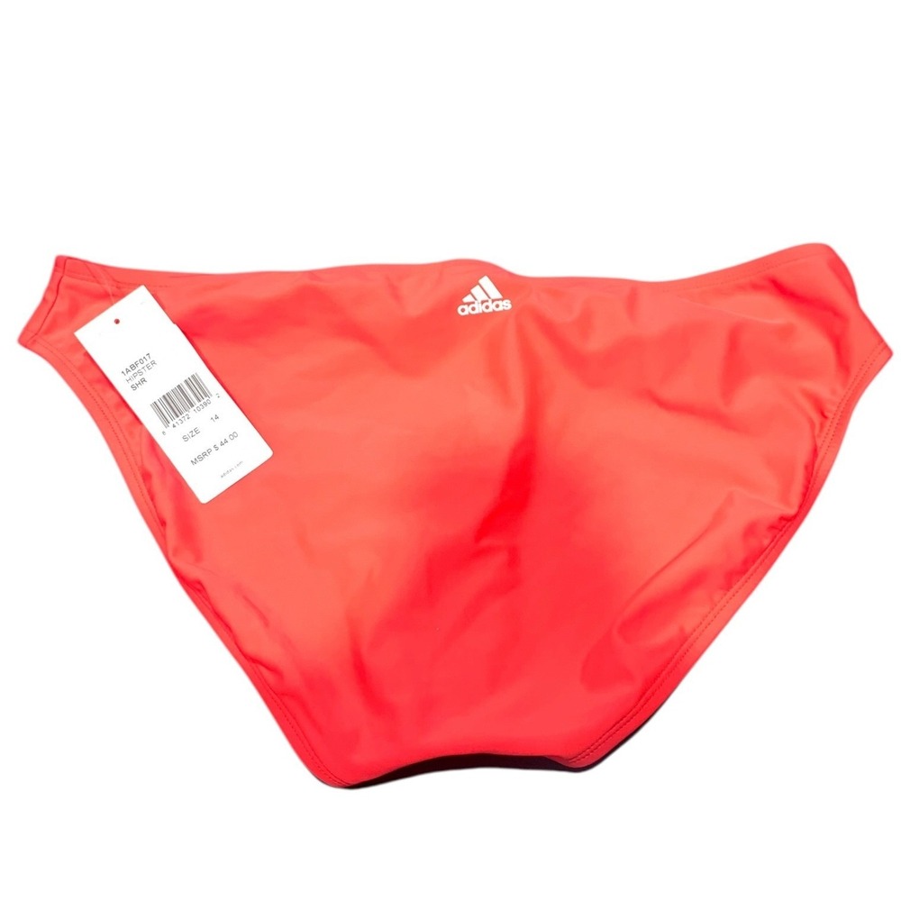 Adidas Womens Hipster Bikini Bottom Solar Red Swim Separate 1ABF017 Size 14 NEW